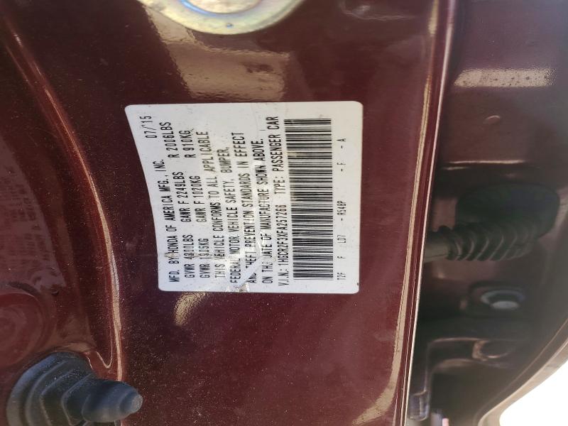 Aukcja sprzedaży 2015 Honda Accord, vin: 1HGCR2F3XFA257266, numer aukcji: 77527985