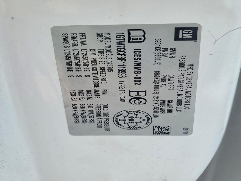 Продажа на аукционе авто 2015 Gmc Savana G25, vin: 1GTW7GCF8F1118993, номер лота: 75927645