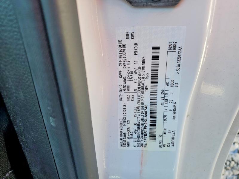 79422085 :رقم المزاد ، 1FTER1FH9KLA90748 vin ، 2019 Ford Ranger مزاد بيع