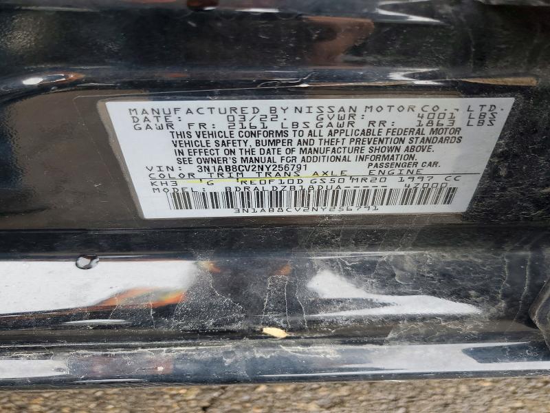 Продаж на аукціоні авто 2022 Nissan Sentra, vin: 3N1AB8CV2NY256791, номер лоту: 77409435