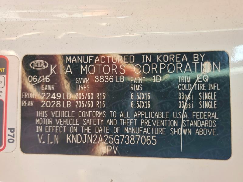 Aukcja sprzedaży 2016 Kia Soul, vin: KNDJN2A25G7387065, numer aukcji: 76796945