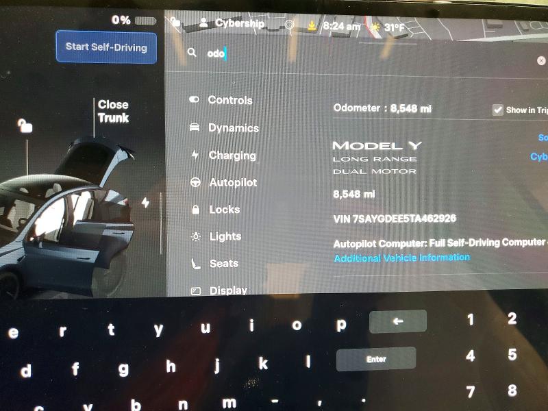 Aukcja sprzedaży 2026 Tesla Model Y, vin: 7SAYGDEE5TA462926, numer aukcji: 77308195