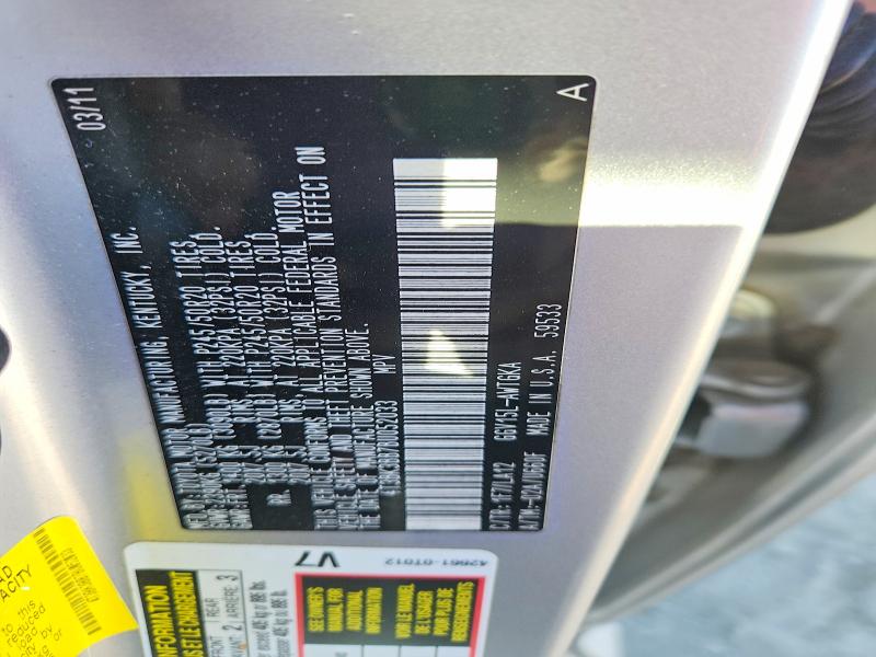 77275635 :رقم المزاد ، 4T3BK3BB7BU052033 vin ، 2011 Toyota Venza مزاد بيع