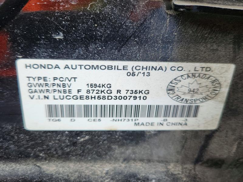 Продажа на аукционе авто 2013 Honda Fit, vin: LUCGE8H58D3007910, номер лота: 76460835