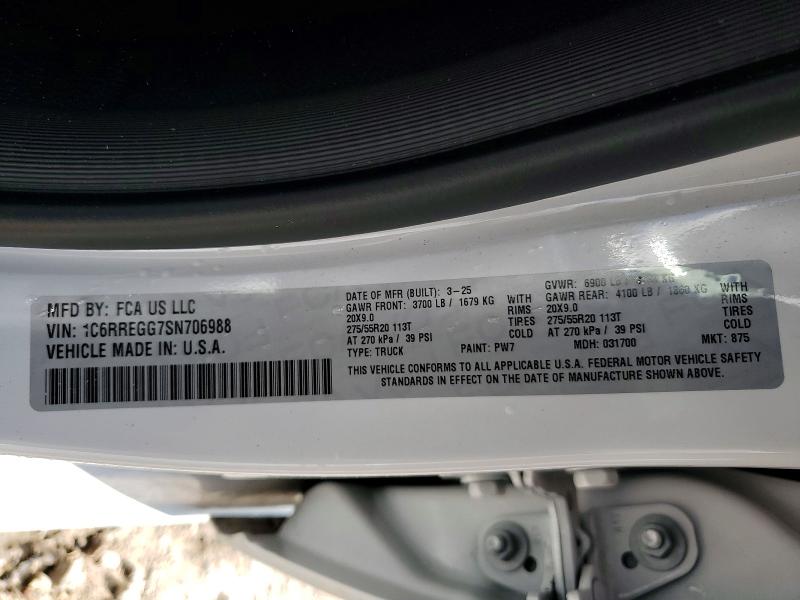 Продажа на аукционе авто 2025 Ram 1500, vin: 1C6RREGG7SN706988, номер лота: 77110735