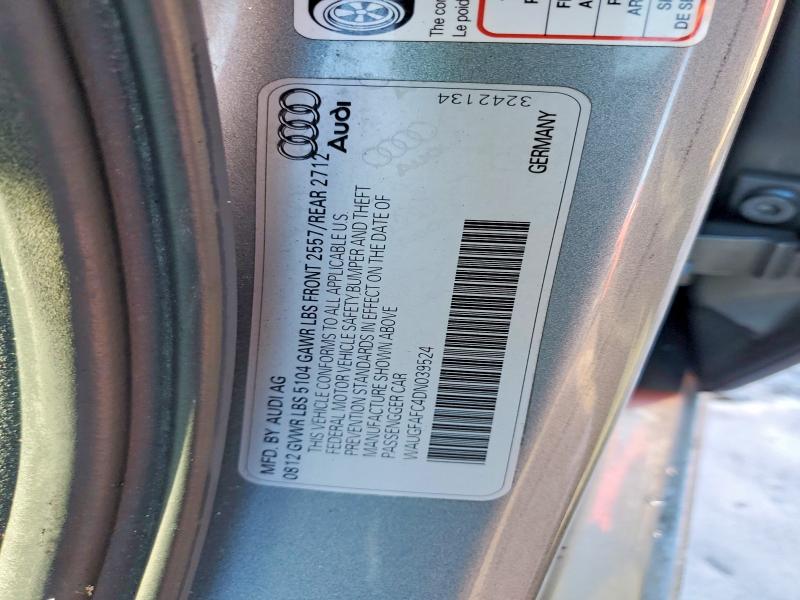 Продаж на аукціоні авто 2013 Audi A6, vin: WAUGFAFC4DN039524, номер лоту: 75794445