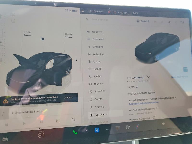 2026 Tesla Model Y მანქანა იყიდება აუქციონზე, vin: 7SAYGDEDXTF409598, აუქციონის ნომერი: 78254855