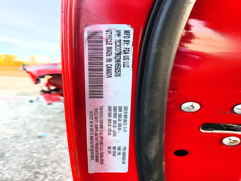 2021 Dodge Challenger მანქანა იყიდება აუქციონზე, vin: 2C3CDZBT2MH592570, აუქციონის ნომერი: 77726195