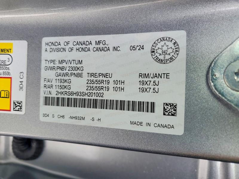 Aukcja sprzedaży 2025 Honda Cr-v, vin: 2HKRS6H93SH201002, numer aukcji: 78625845