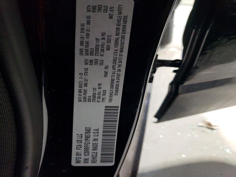 Продажа на аукционе авто 2023 Ram 1500, vin: 1C6RRFFG1PN578407, номер лота: 76951865