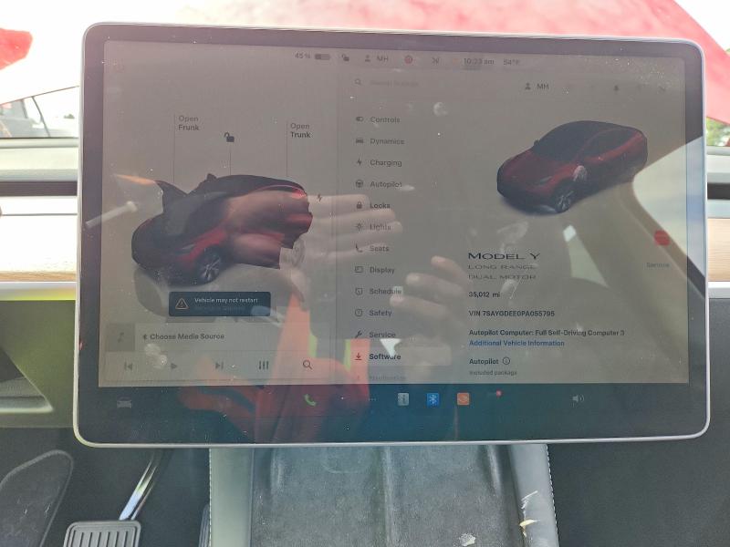 Продажа на аукционе авто 2023 Tesla Model Y, vin: 7SAYGDEE0PA055795, номер лота: 78187805
