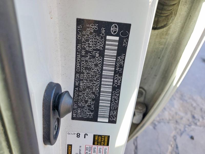 Продаж на аукціоні авто 2015 Toyota Prius, vin: JTDKN3DU7F0458300, номер лоту: 75799995
