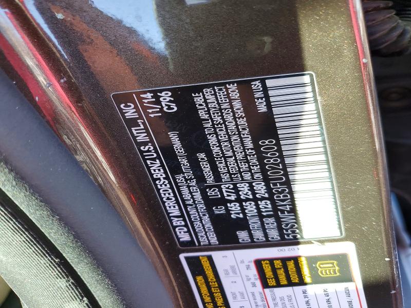 72729255 :رقم المزاد ، 55SWF4KB3FU028608 vin ، 2015 Mercedes-benz C مزاد بيع