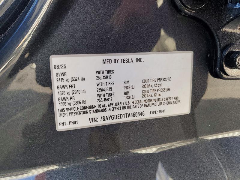 Продажа на аукционе авто 2026 Tesla Model Y, vin: 7SAYGDED1TA465846, номер лота: 76768825