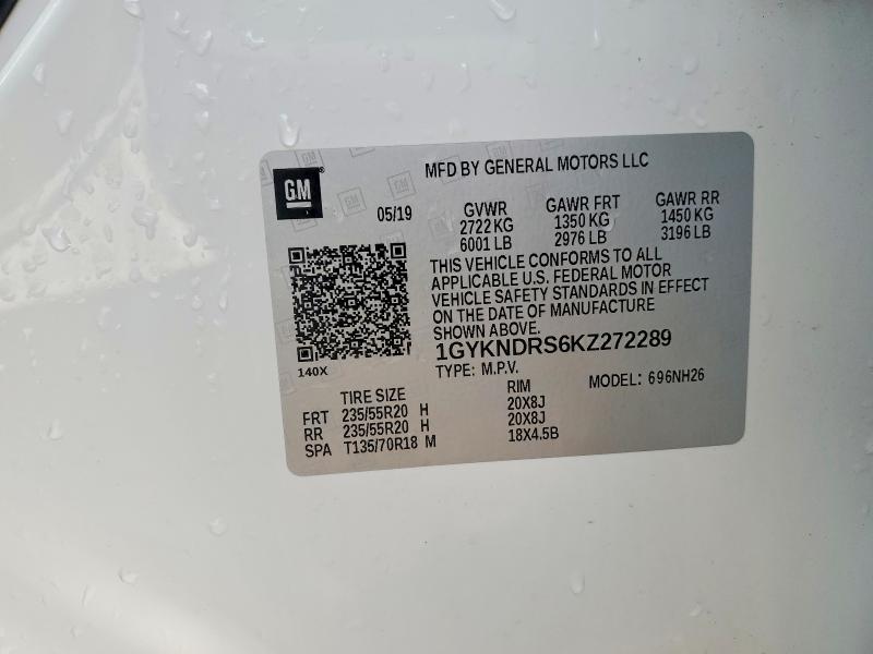 Продажа на аукционе авто 2019 Cadillac Xt5, vin: 1GYKNDRS6KZ272289, номер лота: 77850225