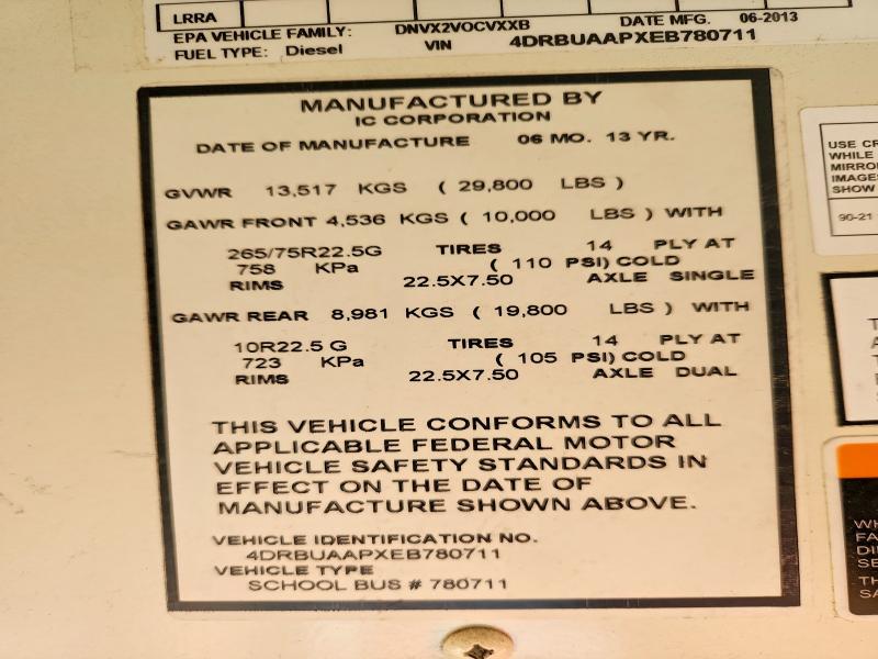 Продаж на аукціоні авто 2014 Ic Corporation Unknown, vin: 4DRBUAAPXEB780711, номер лоту: 75512255