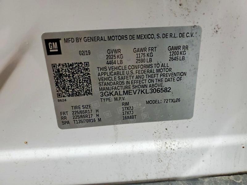 2019 Gmc Terrain მანქანა იყიდება აუქციონზე, vin: 3GKALMEV7KL306582, აუქციონის ნომერი: 77933025
