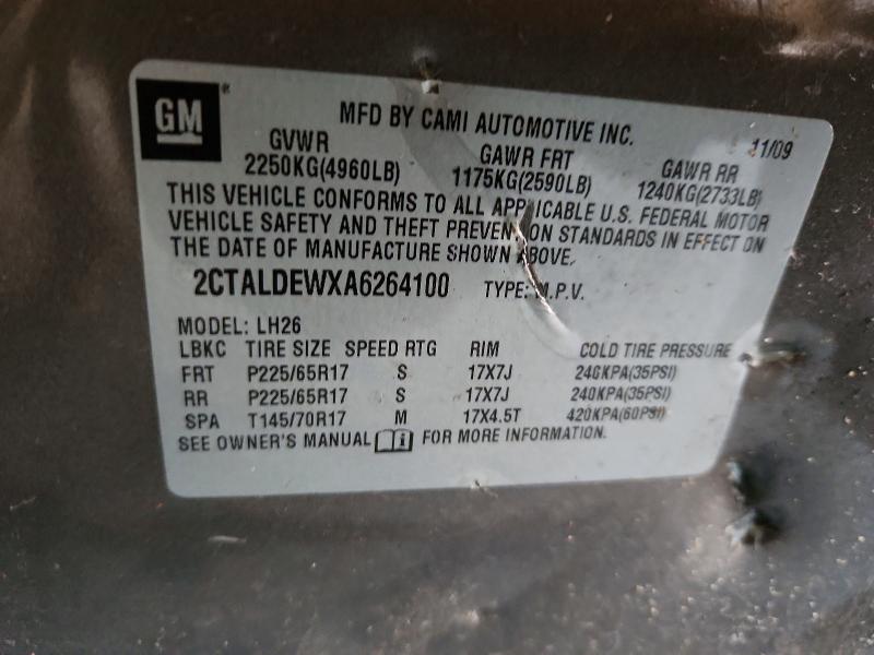 Aukcja sprzedaży 2010 Gmc Terrain, vin: 2CTALDEWXA6264100, numer aukcji: 78319655