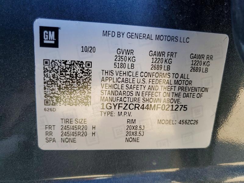 Продажа на аукционе авто 2021 Cadillac Xt4, vin: 1GYFZCR44MF021275, номер лота: 78462835