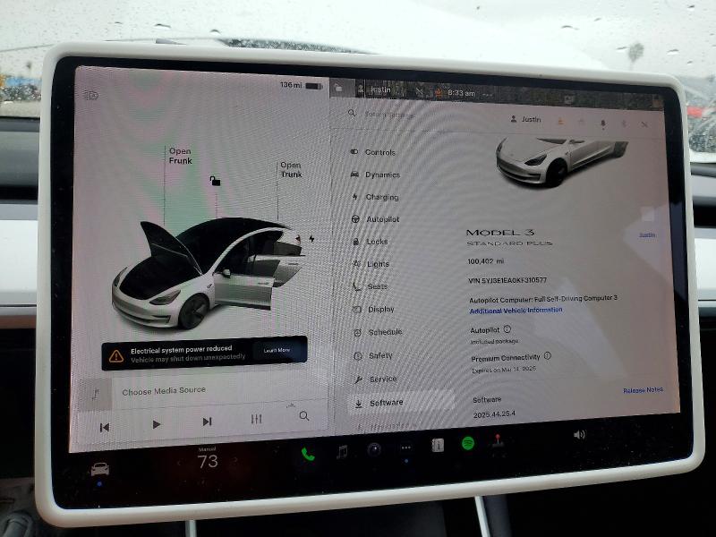 78041585 :رقم المزاد ، 5YJ3E1EA0KF310577 vin ، 2019 Tesla Model 3 مزاد بيع