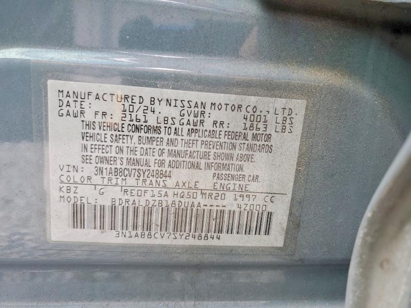 2025 Nissan Sentra მანქანა იყიდება აუქციონზე, vin: 3N1AB8CV7SY248844, აუქციონის ნომერი: 76566445