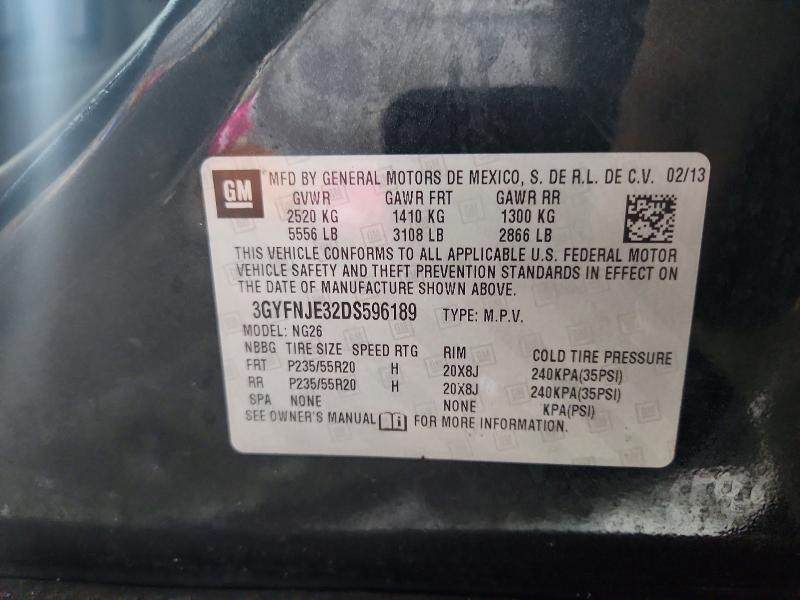 Aukcja sprzedaży 2013 Cadillac Srx, vin: 3GYFNJE32DS596189, numer aukcji: 78283685