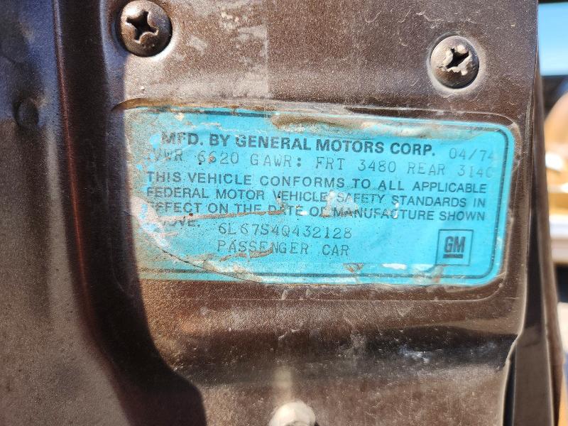 Продажа на аукционе авто 1974 Cadillac Eldorado, vin: 6L67S4Q432128, номер лота: 79031095