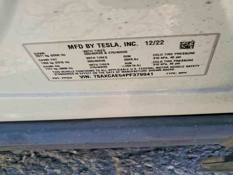 Продаж на аукціоні авто 2023 Tesla Model X, vin: 7SAXCAE54PF379941, номер лоту: 75854445