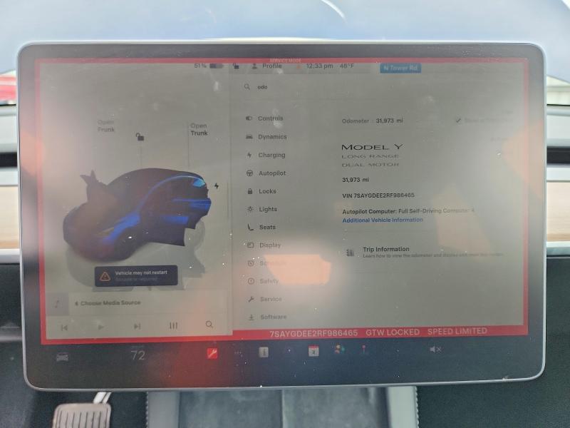 Продаж на аукціоні авто 2024 Tesla Model Y, vin: 7SAYGDEE2RF986465, номер лоту: 74483315
