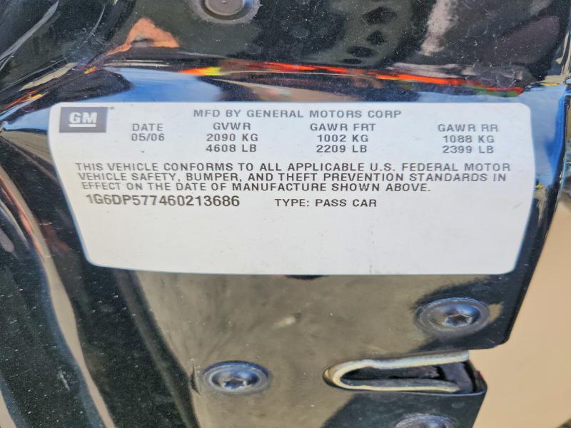 77203335 :رقم المزاد ، 1G6DP577460213686 vin ، 2006 Cadillac Cts مزاد بيع