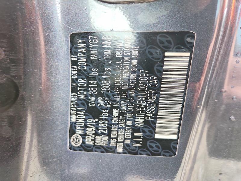 78300445 :رقم المزاد ، KMHTH6ABXLU021097         vin ، 2020 Hyundai Veloster مزاد بيع
