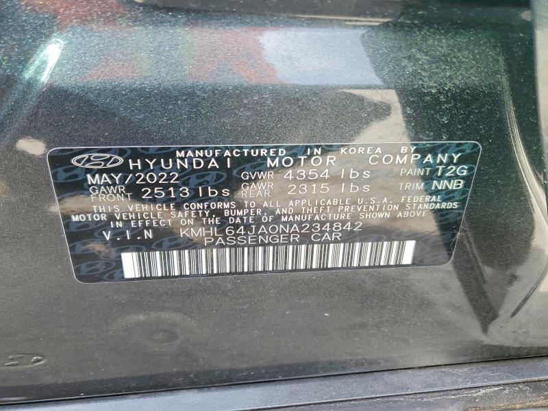 Продажа на аукционе авто 2022 Hyundai Sonata, vin: KMHL64JA0NA234842, номер лота: 76807565