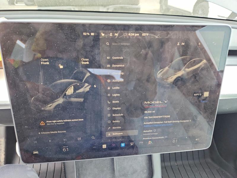 76865525 :رقم المزاد ، 7SAYGDEF5PF775296 vin ، 2023 Tesla Model Y مزاد بيع