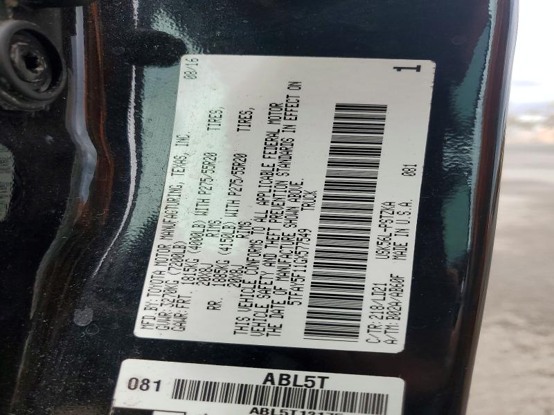 77959905 :رقم المزاد ، 5TFAY5F11GX577549 vin ، 2016 Toyota Tundra مزاد بيع