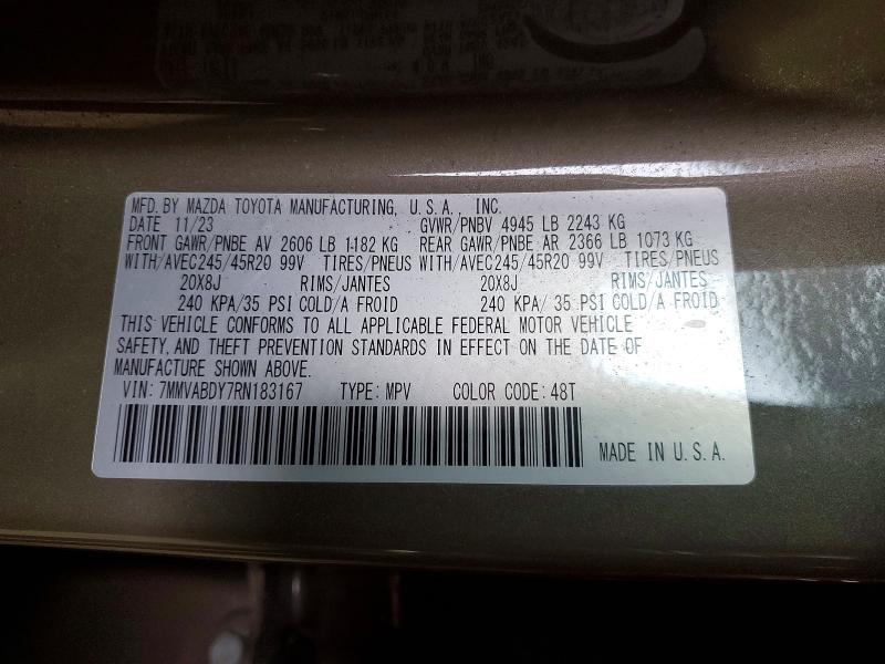 79041395 :رقم المزاد ، 7MMVABDY7RN183167 vin ، 2024 Mazda Cx-50 مزاد بيع
