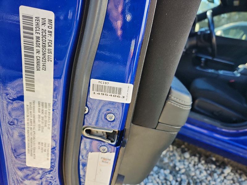 2022 Dodge Charger მანქანა იყიდება აუქციონზე, vin: 2C3CDXBG5NH231472, აუქციონის ნომერი: 77166625