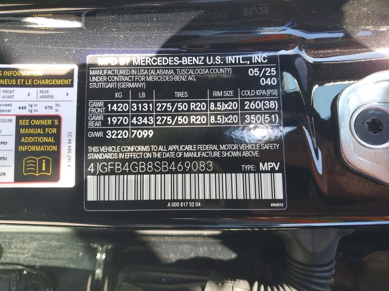 Продаж на аукціоні авто 2025 Mercedes-benz Gle, vin: 4JGFB4GB8SB469083, номер лоту: 77150855