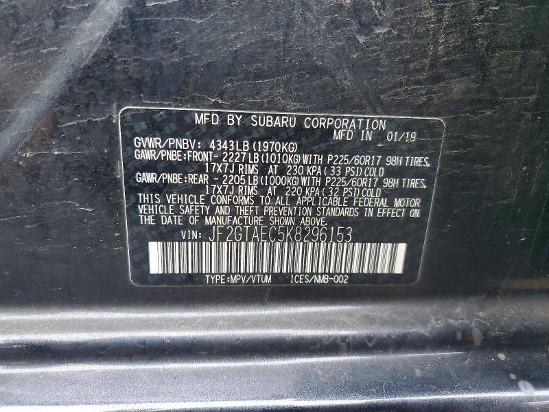 Продажа на аукционе авто 2019 Subaru Crosstrek, vin: JF2GTAEC5K8296153, номер лота: 78118655