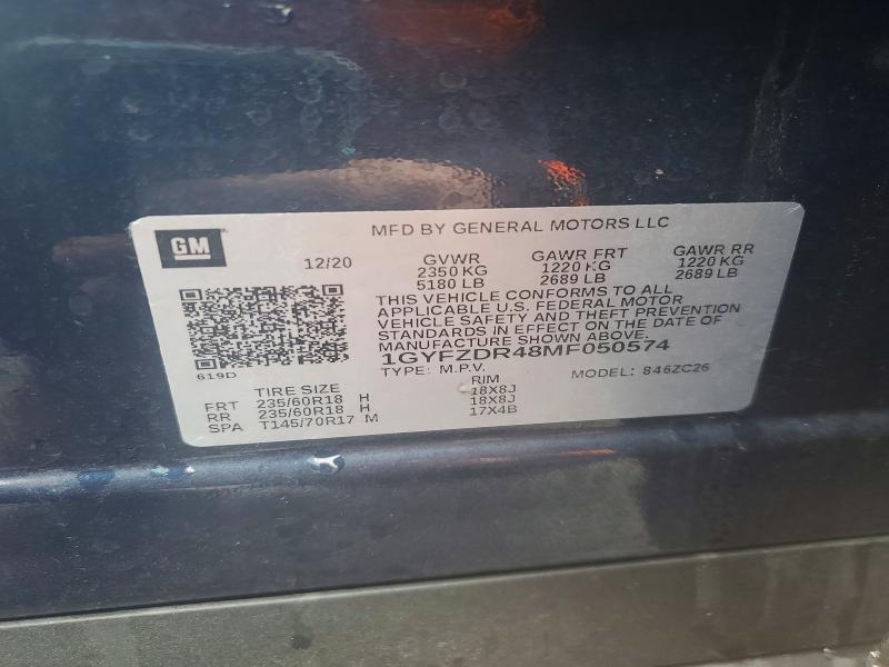 Продажа на аукционе авто 2021 Cadillac Xt4, vin: 1GYFZDR48MF050574, номер лота: 75780005