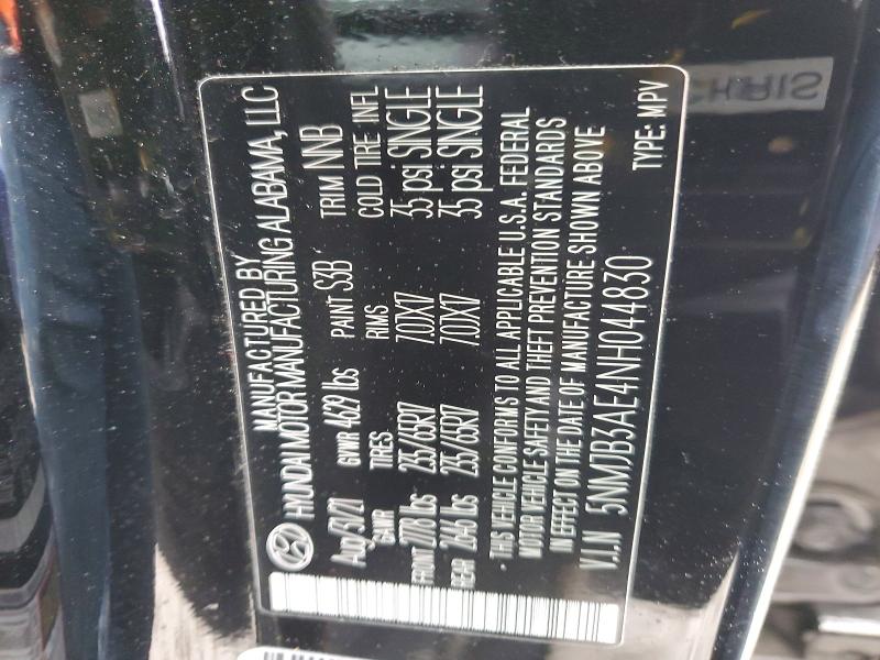 Продаж на аукціоні авто 2022 Hyundai Tucson, vin: 5NMJB3AE4NH044830, номер лоту: 76079005