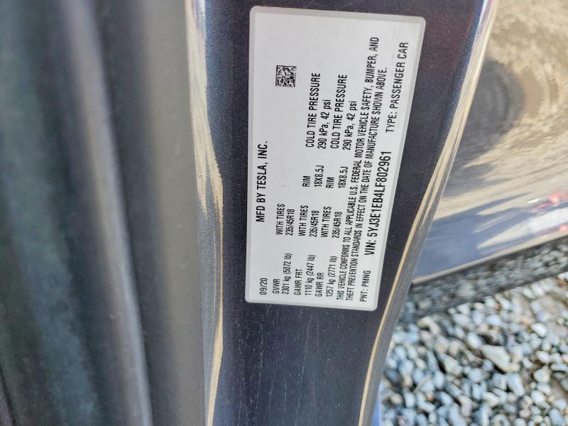 Продаж на аукціоні авто 2020 Tesla Model 3, vin: 5YJ3E1EB4LF802961, номер лоту: 77788935