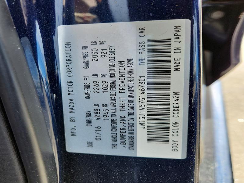 77684635 :رقم المزاد ، JM1GJ1V57G1467801 vin ، 2016 Mazda 6 مزاد بيع