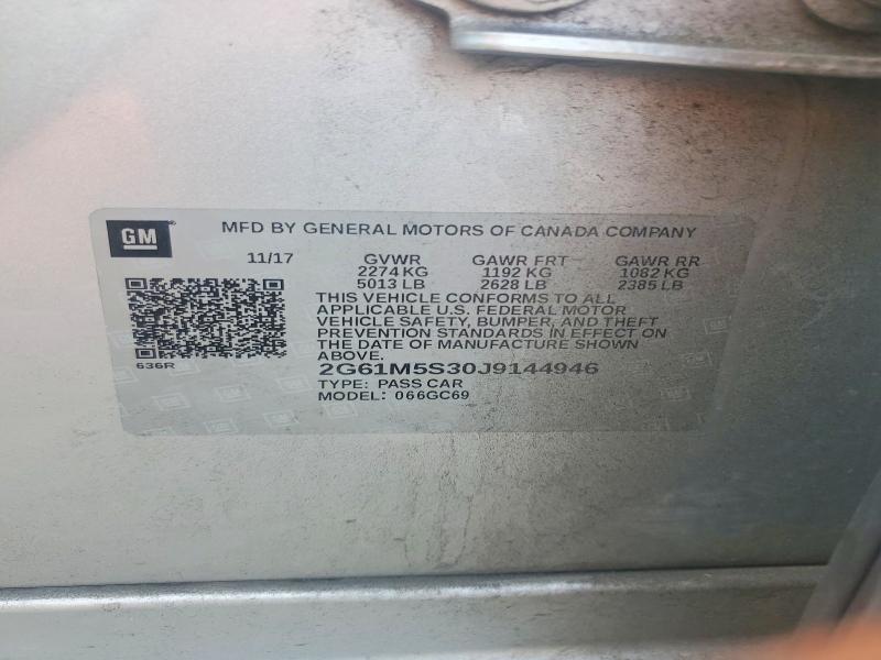 Aukcja sprzedaży 2018 Cadillac Xts, vin: 2G61M5S30J9144946, numer aukcji: 78294375