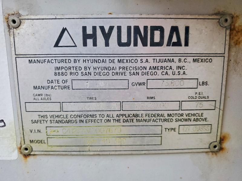 Aukcja sprzedaży 1997 Hyundai Translead, vin: 3H3C412S4VT007679, numer aukcji: 77649785
