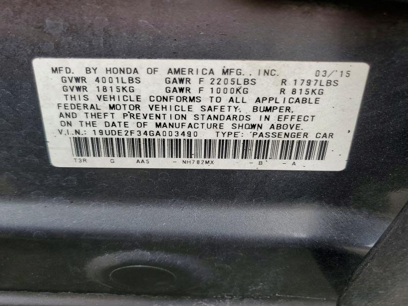 Aukcja sprzedaży 2016 Acura Ilx, vin: 19UDE2F34GA003490, numer aukcji: 76363935