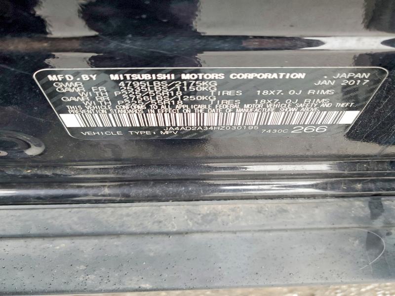 Продаж на аукціоні авто 2017 Mitsubishi Outlander, vin: JA4AD2A34HZ030195, номер лоту: 77968815