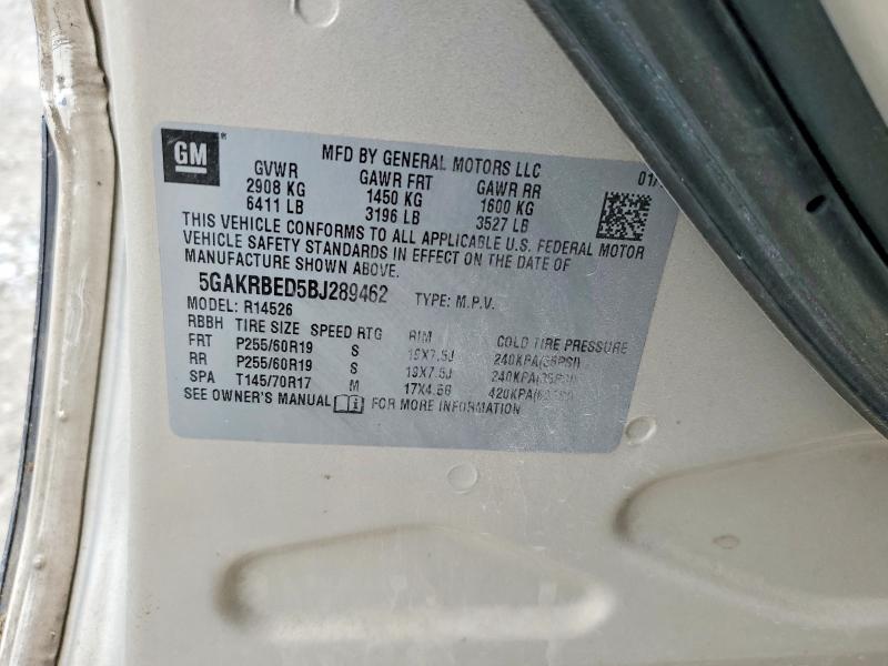 Продажа на аукционе авто 2011 Buick Enclave, vin: 5GAKRBED5BJ289462, номер лота: 78991205