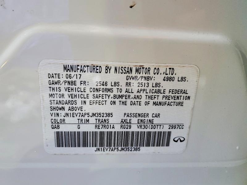Aukcja sprzedaży 2018 Infiniti Q50, vin: JN1EV7AP5JM352385, numer aukcji: 75573645