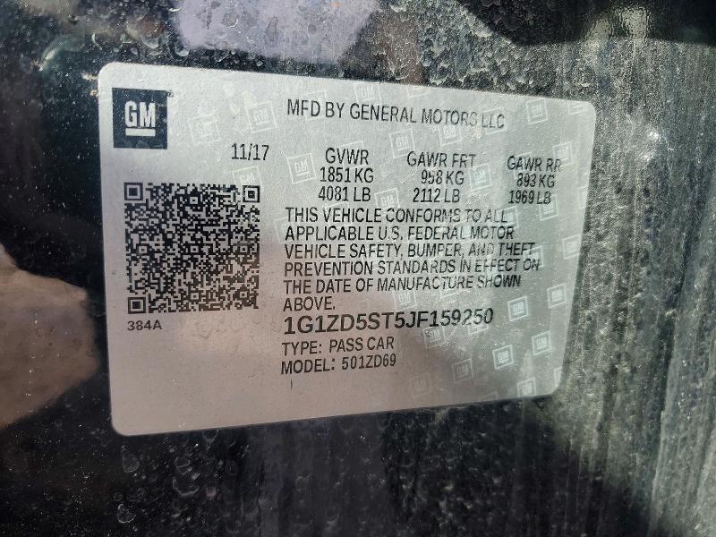 Продаж на аукціоні авто 2018 Chevrolet Malibu, vin: 1G1ZD5ST5JF159250, номер лоту: 78710825