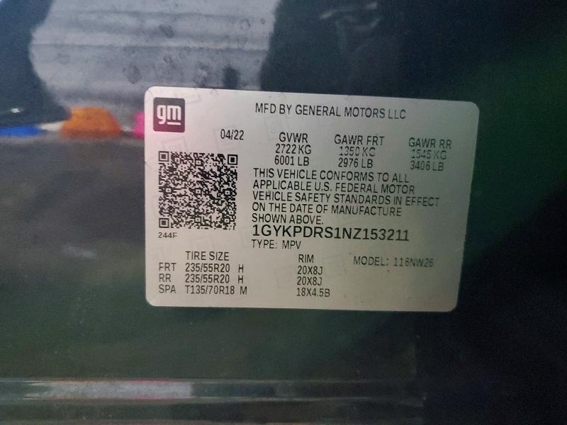 Aukcja sprzedaży 2022 Cadillac Xt6, vin: 1GYKPDRS1NZ153211, numer aukcji: 77474815